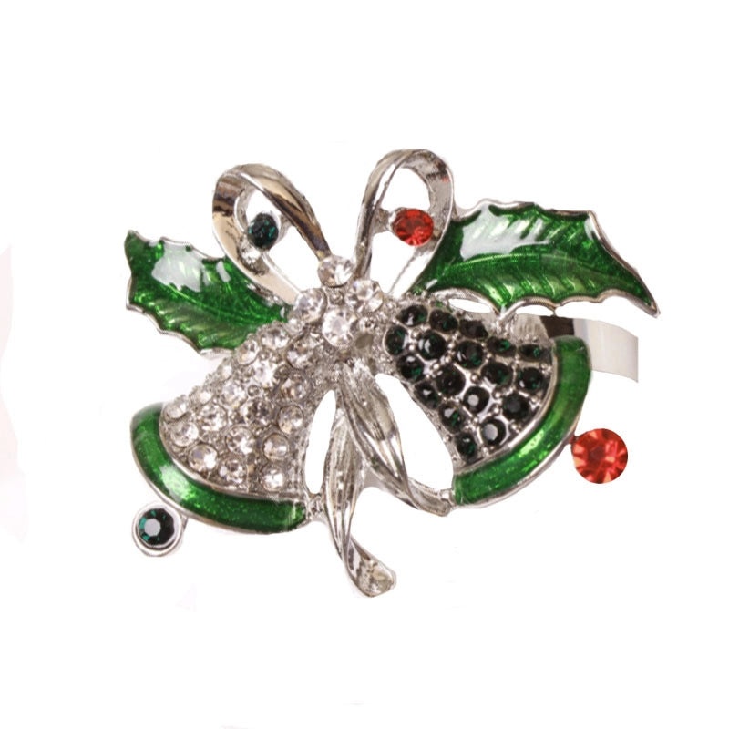 Christmas Cartoon Santa Claus Alloy Napkin Ring Casual Elegant Holiday Table Decor | Holiday Tableware