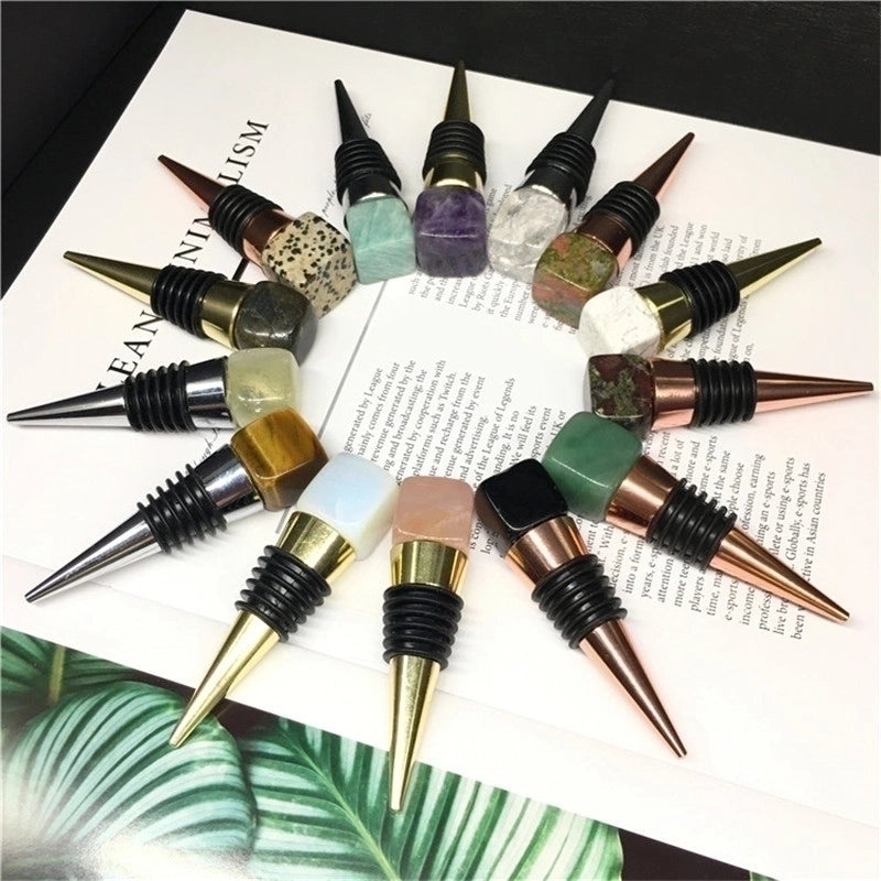 Modern Geometric Metal Wine Bottle Stopper | Kitchen & Dining Accessories
