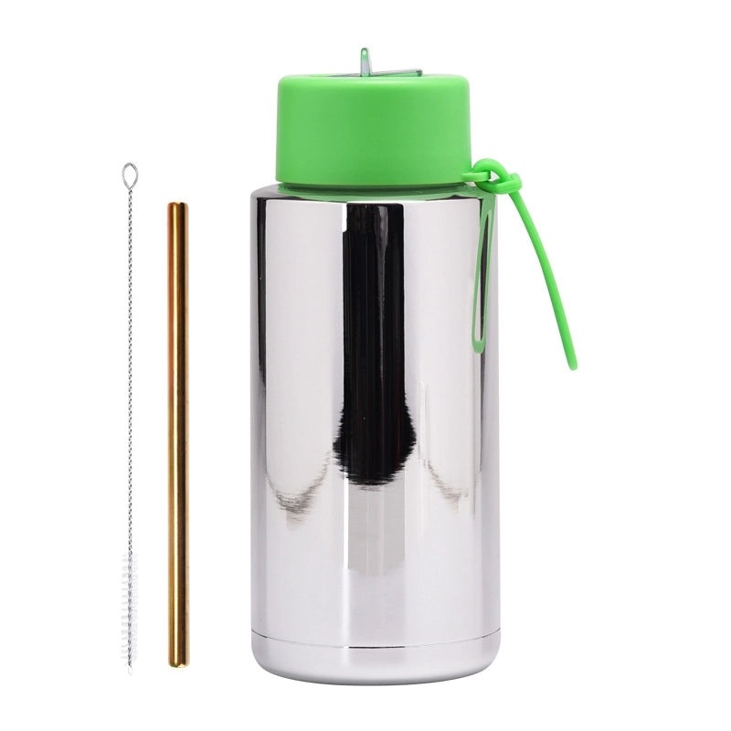 Chinoiserie Style Multicolor Stainless Steel Water Bottle for Casual Vacation Use | Drinkware