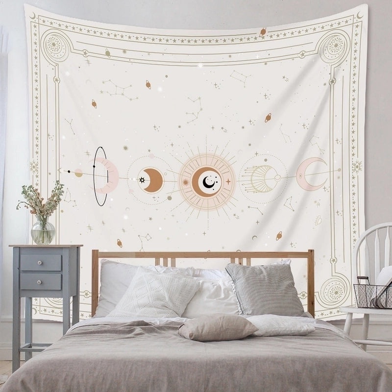 Bohemian Moon and Star Tapestry Wall Hanging for Room Decor | Home Decor