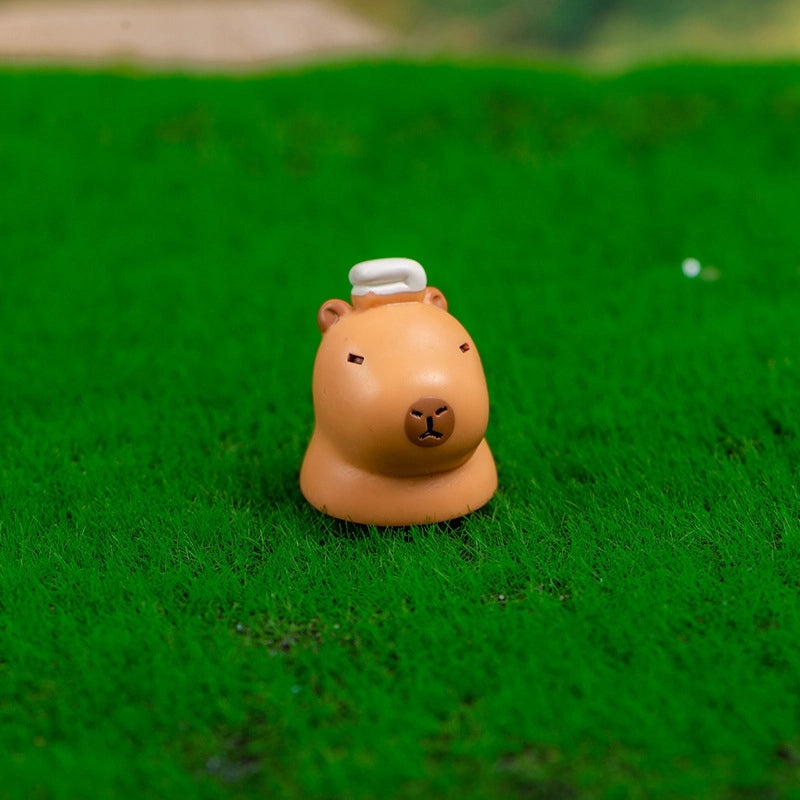 Handmade Resin Cute Capybara Figurine Micro Landscape Decor for Car and Desktop | Home Decor & Accessories