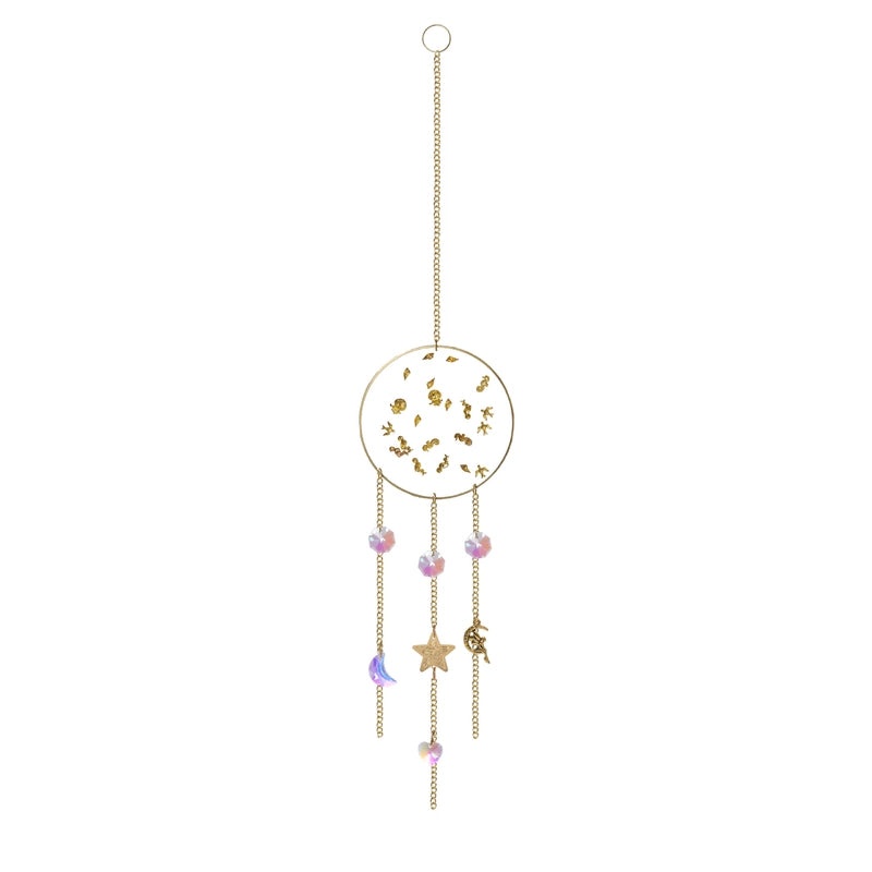 Nordic Star Moon Flower Crystal Suncatcher Wind Chime Wall Hanging Decor | Home Decor & Accessories