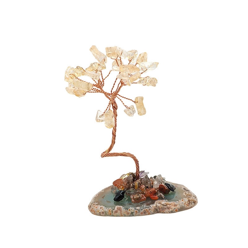 Elegant Minimalist Chinoiserie Tree Crystal Ornament | Home Decor & Accessories