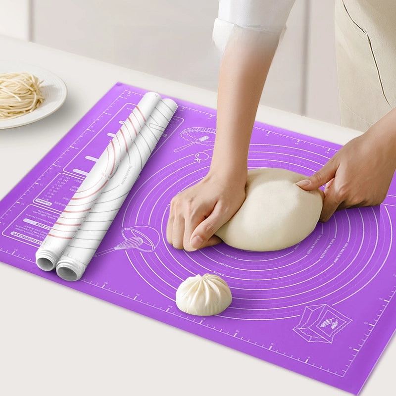 Extra Large Silicone Baking Mat 45x60cm Thickened Kneading Pad with Measurement Scale | Kitchen Tools & Gadgets