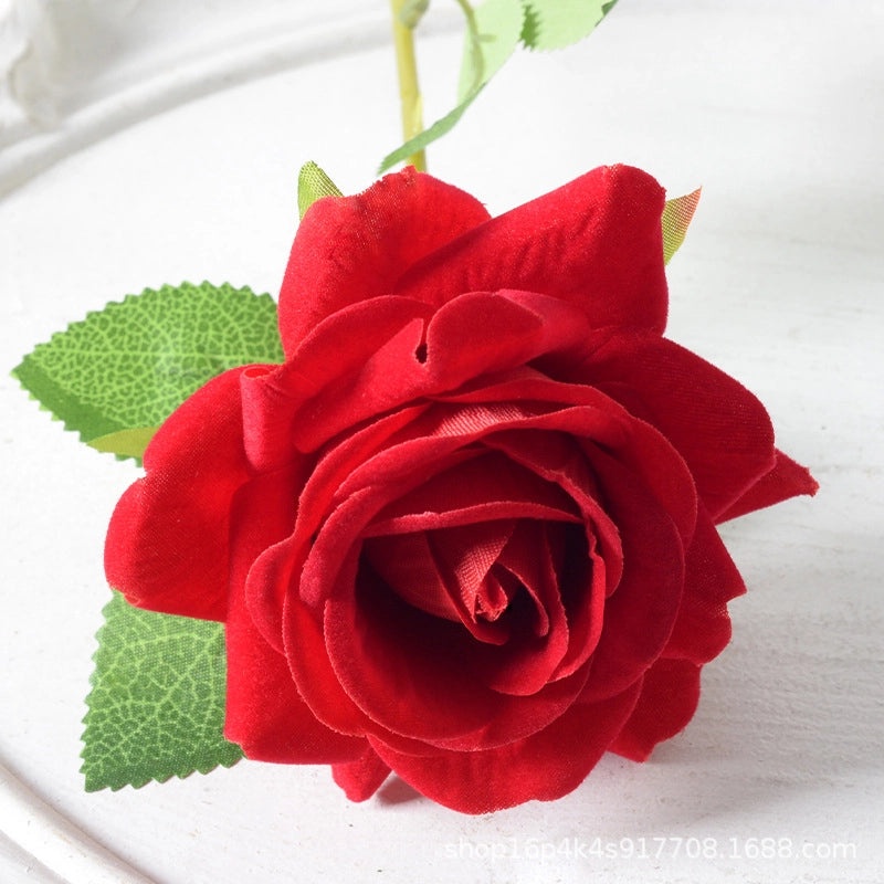 Artificial Rose Single Stem Flannel Flower for Home Wedding Valentine's Day Decoration|Home Decor & Wedding Accessories