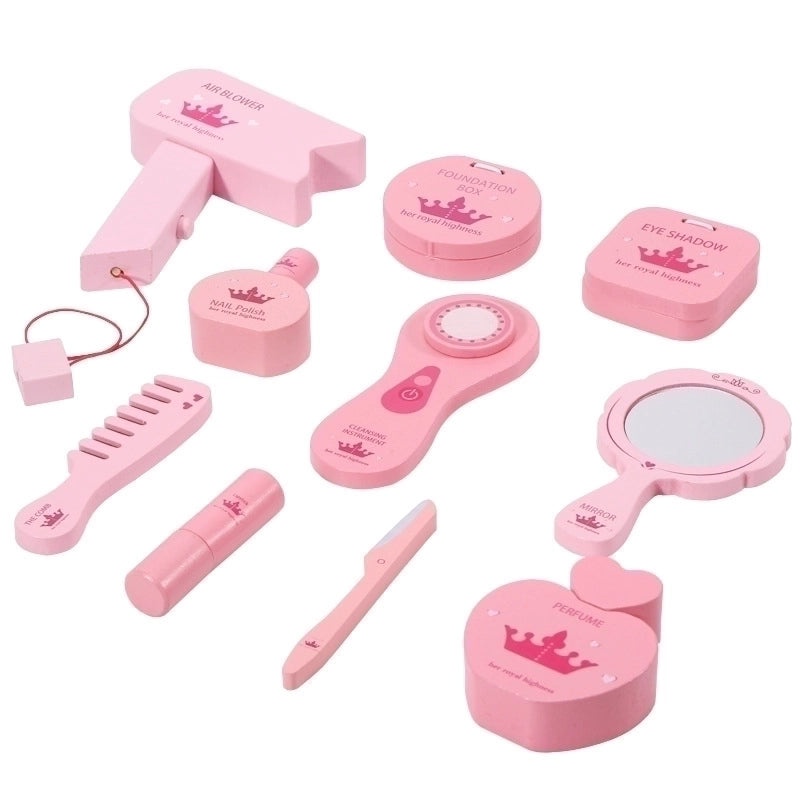 Wooden Makeup Toys Solid Color Pretend Play Set|Kids Toys & Educational Games