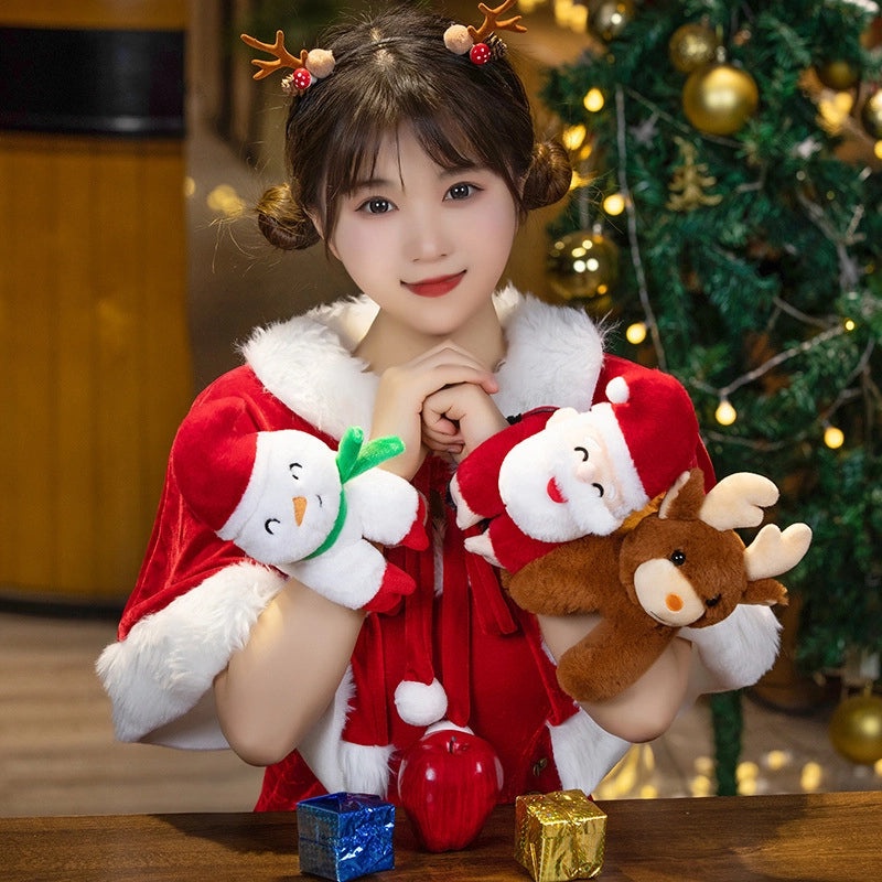 Christmas Elk Plush Ring Pop Toy Soft PP Cotton Stuffed Animal|Toys & Games Plush & Stuffed Animals