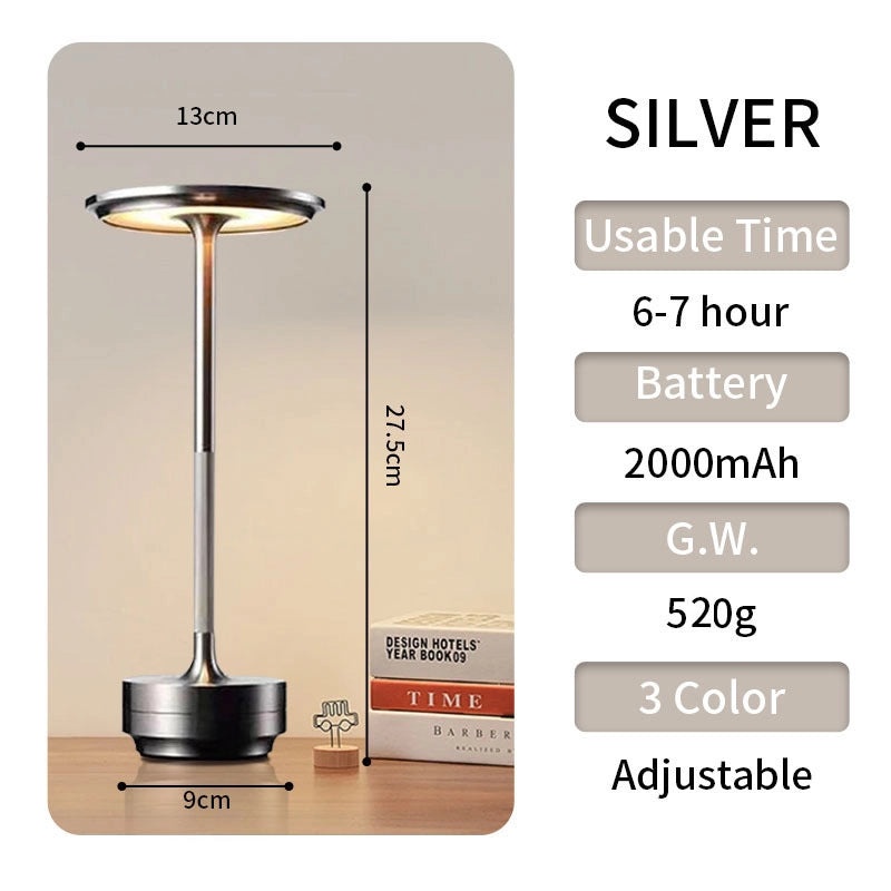 Iron High-leg Outdoor Table Lamp with USB Charging and Touch Control, Three-color Luxury Lighting|Outdoor Lighting
