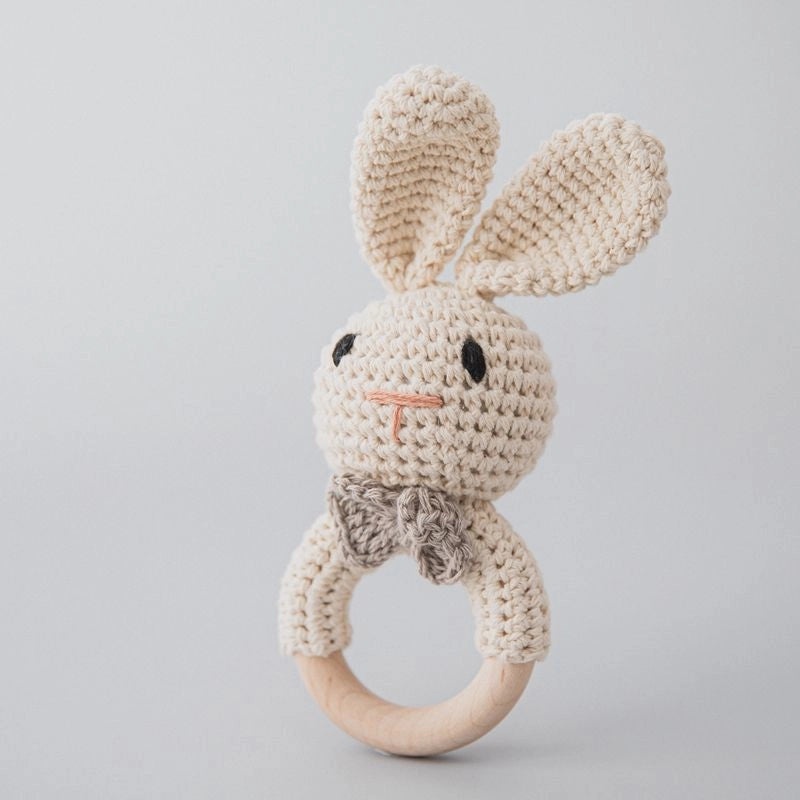 Baby Crochet Animal Rattle Soft Knitted Cartoon Doll Teething Toy for Infant Comfort|Baby Toys & Teethers