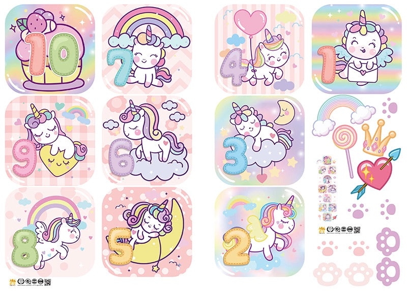 Adorable Cartoon Hopscotch Wall Decal for Kids' Bedroom | Kids Room Decor