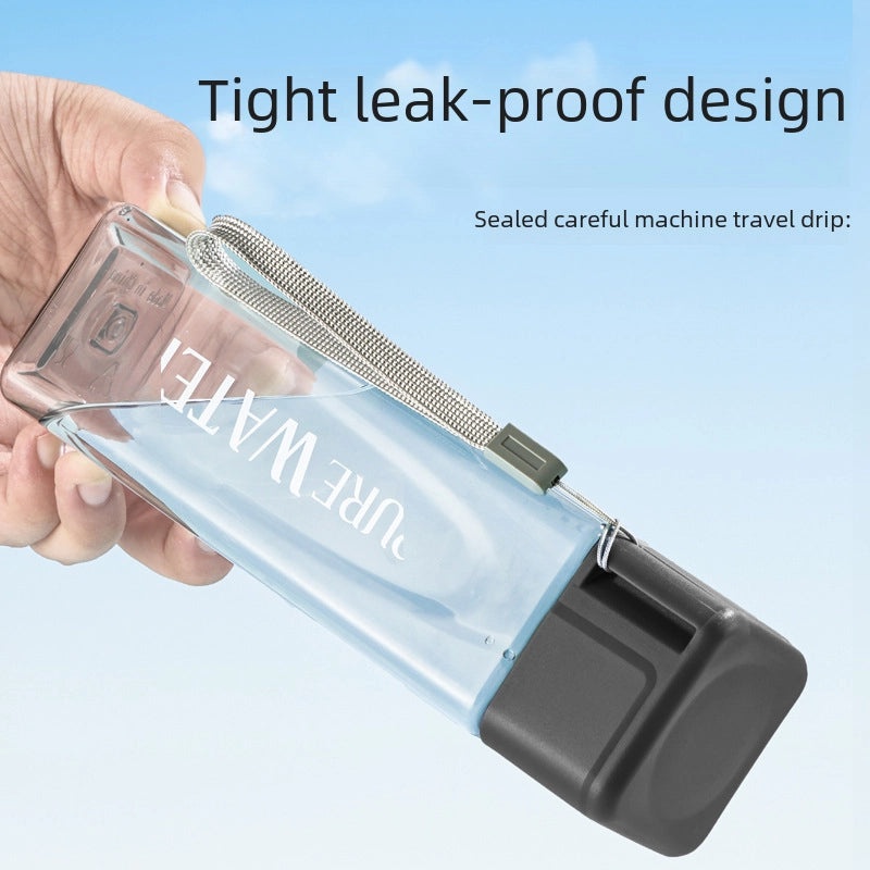 Creative Square Water Cup Portable Leak-proof Heat-resistant Plastic Handy Cup Custom LOGO Available|Kitchen & Dining