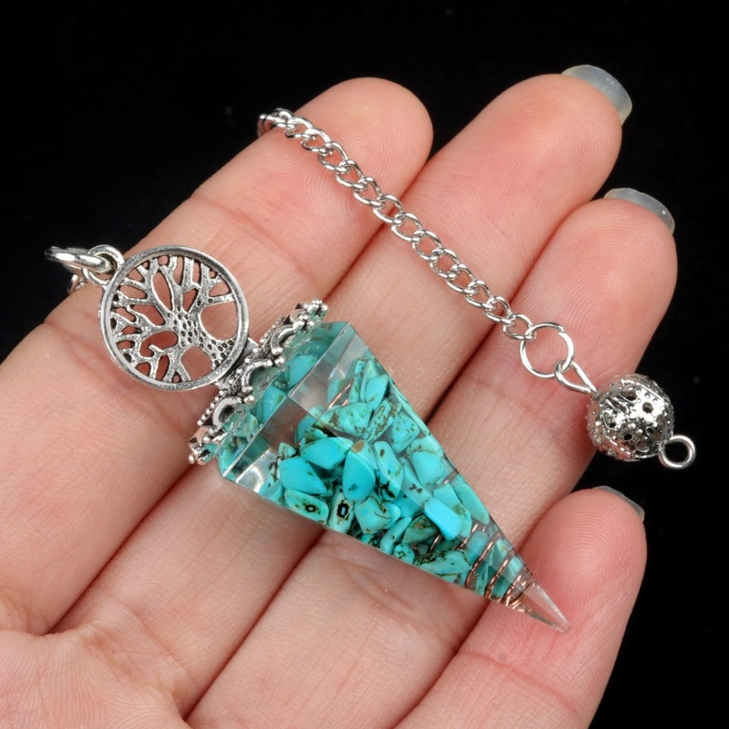 Minimalist Geometric Tree Crystal Suncatcher Wind Chime Natural Stone Wall Decor|Home Decor