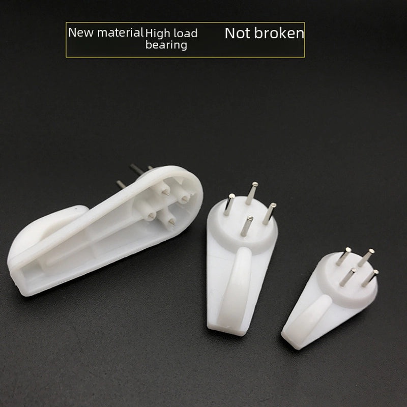 Cross Shaped Invisible Wall Hook for Wedding Dress Nail Oil Painting Photo Frame - Non-marking, Pure White Material | Home Decor Accessories