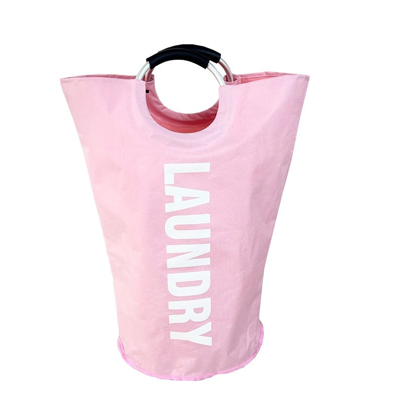 Large Capacity Laundry Bag with Double Layer Oxford Cloth and Round Aluminum Handle | Home Storage & Organization