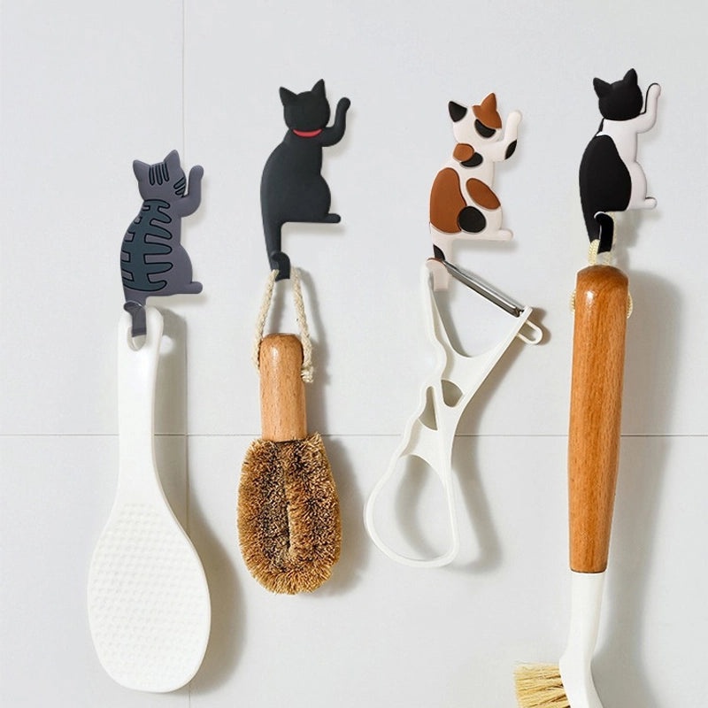 Cute Cat Refrigerator Magnets with Hooks Soft Glue Cute IG Style Artificial Decoration|Home Decor & Accessories