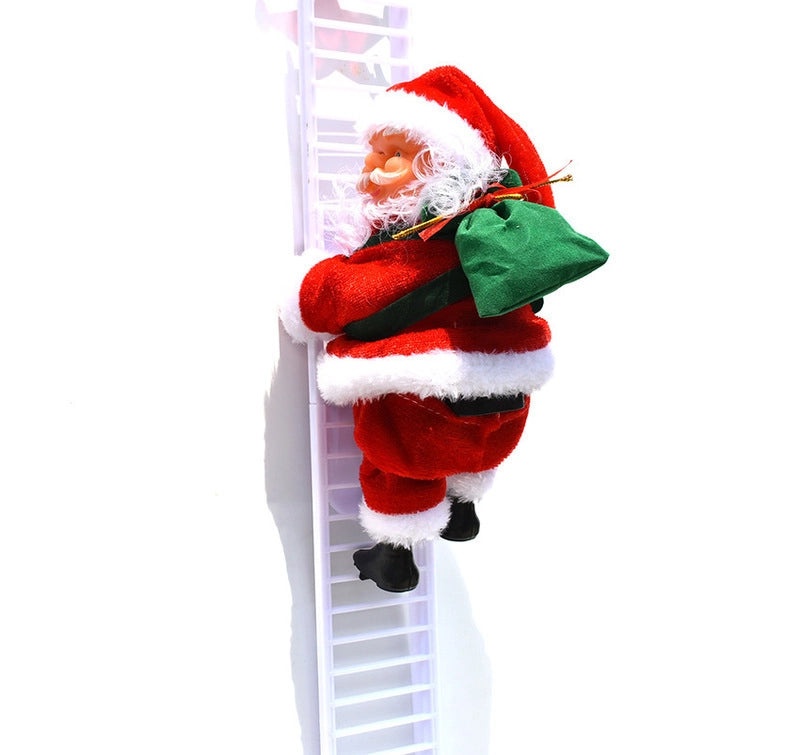 Electric Santa Claus Climbing Ladder Toy with Music | Christmas Decorations & Gifts
