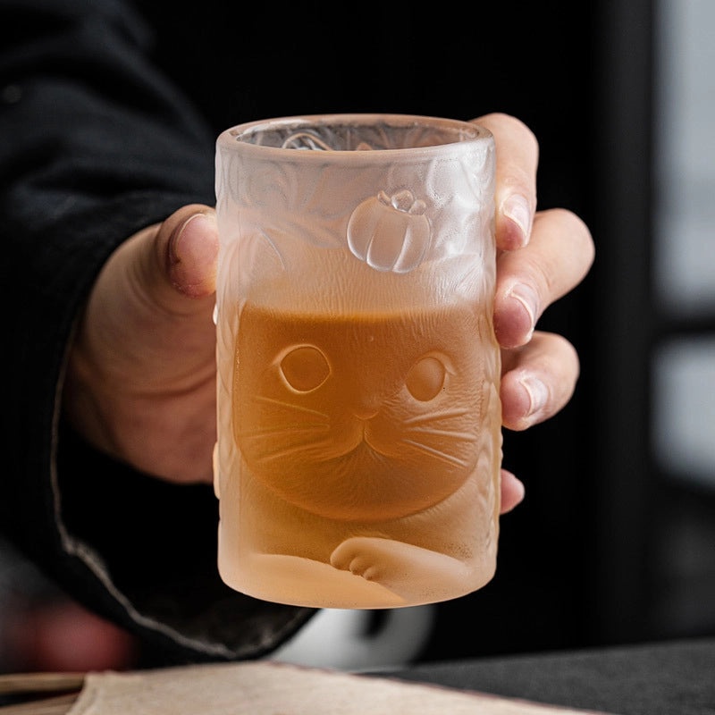 Adorable Cat Glass Tumbler 1 Piece | Drinkware