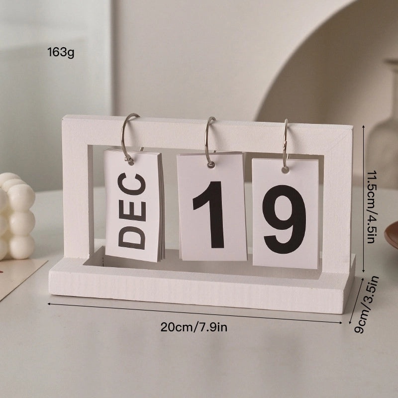 Minimalist Geometric Wooden Calendar Ornaments for Home Decor | Home Decor & Accessories