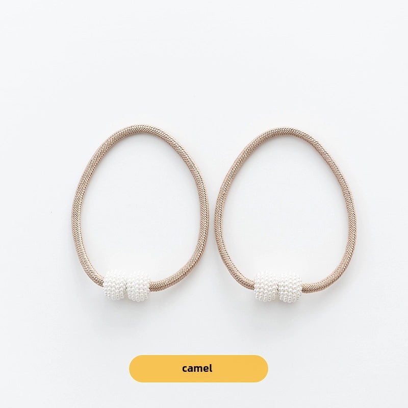 Affordable Pearl Magnetic Buckle Curtain Strap No Drilling Easy Install | Home Decor Curtain Accessories