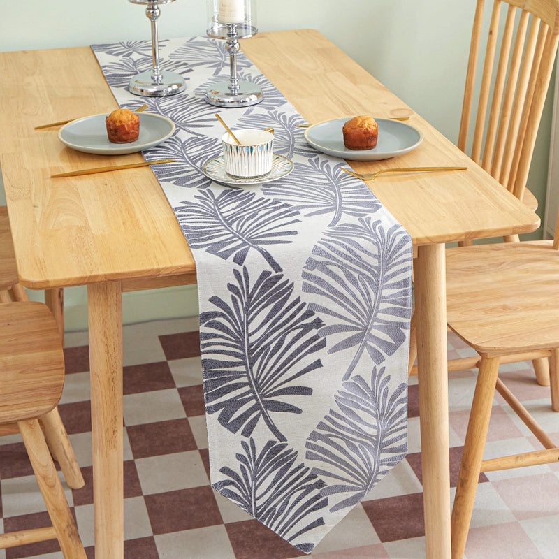 Elegant Minimalist Leaf Design Polyester Tablecloth for Casual and Formal Dining|Table Linens & Covers