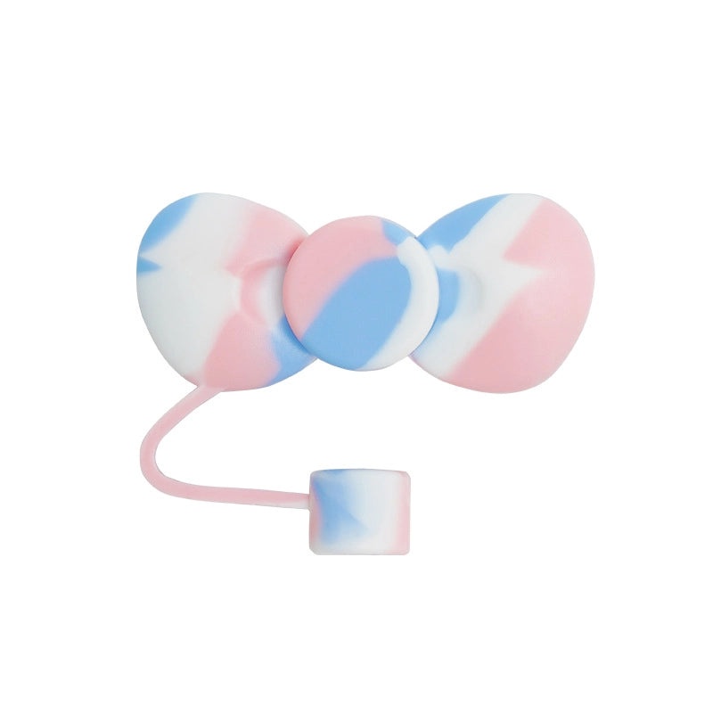 Adorable Bow Knot Silicone Straw Cap 1pc|Straw Accessories