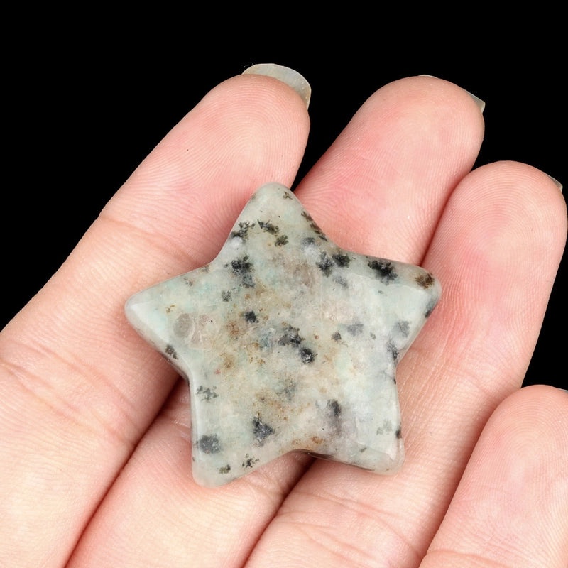 Natural Crystal Agate Star-Shaped Bead Pendant | Jewelry Accessories