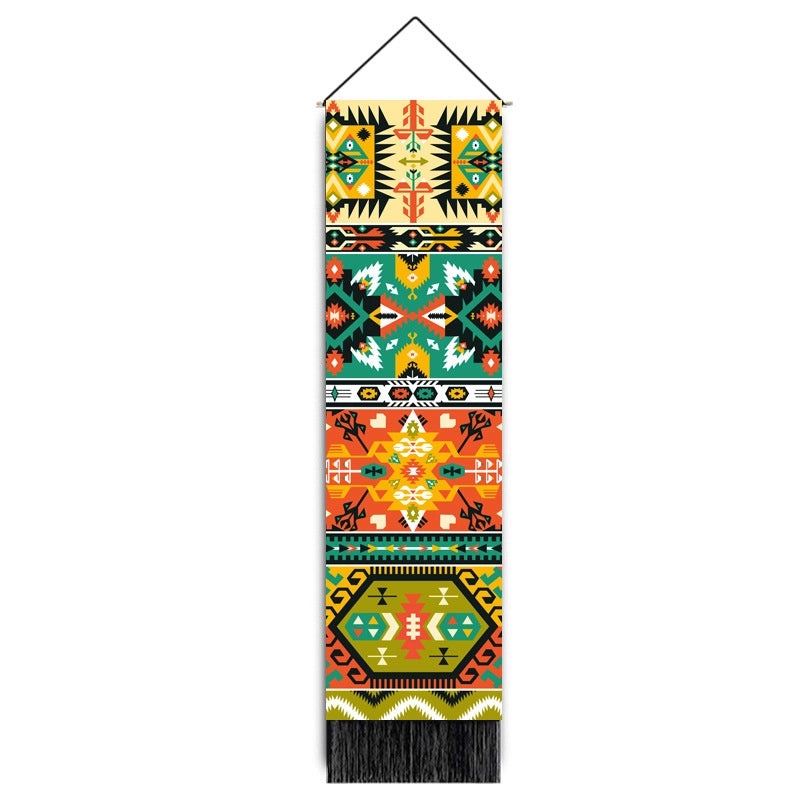 Bohemian Printed Cotton Linen Polyester Tapestry Wall Hanging | Home Decor Wall Art