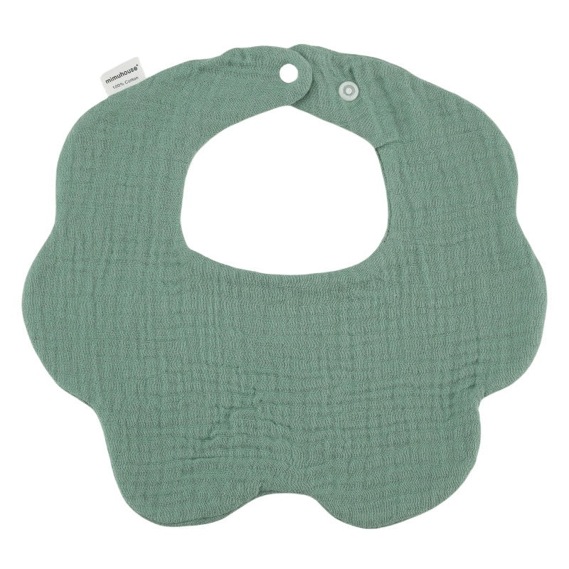 360 Degree Petal Shape Baby Bib Soft Cotton Newborn Saliva Towel Adjustable Infant Drool Bib|Baby Accessories