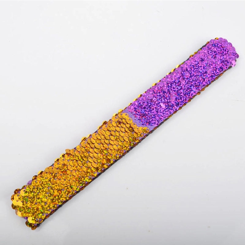 Color-Changing Mermaid Sequin Snap Ring Bracelet for Kids | Children's Toys & Birthday Gifts