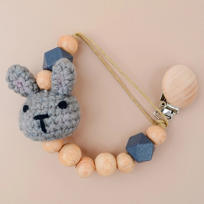 Adorable Rabbit Shaped Wooden Yarn Baby Accessory|Baby Accessories & Teething Toys