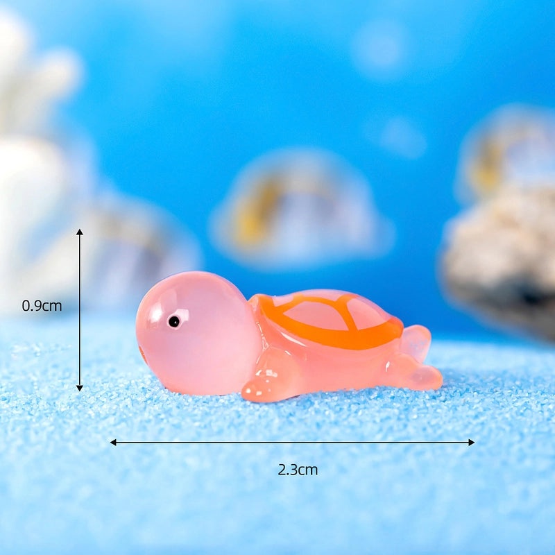 Luminous Mini Turtle Resin Ornament for Fish Tank Moss Landscaping | Aquarium Decorations