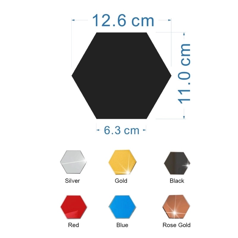 Stylish Geometric Hexagon Acrylic Wall Decal|Home Decor Wall Stickers