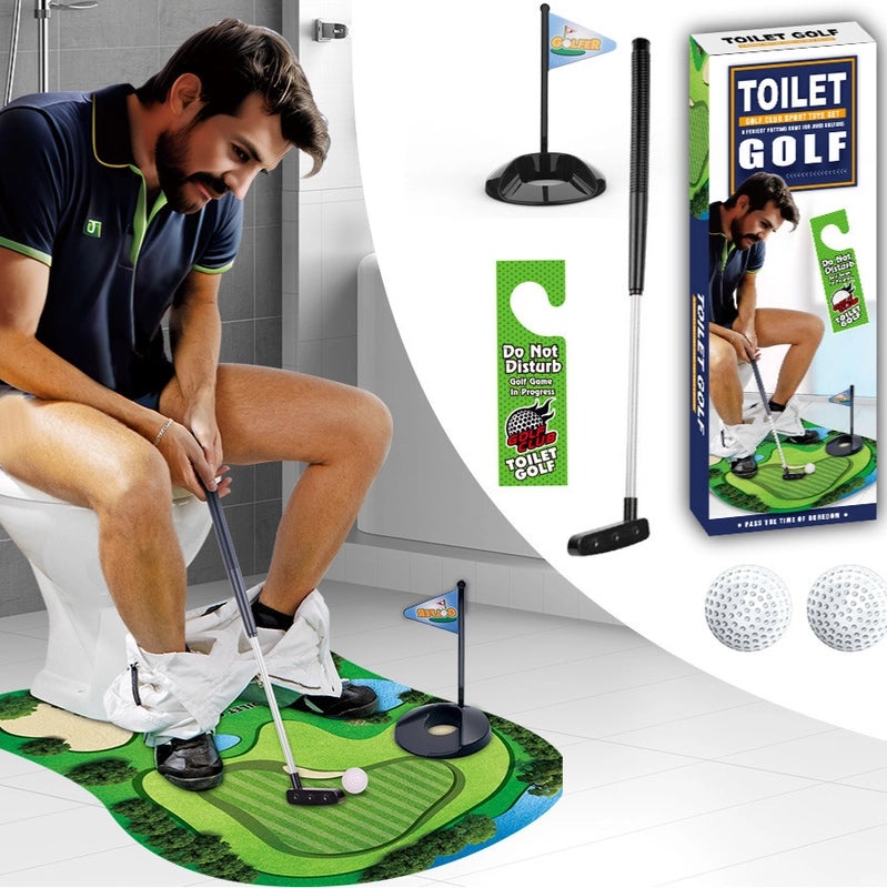 Mini Toilet Golf Set for Indoor Fun|Novelty Toys