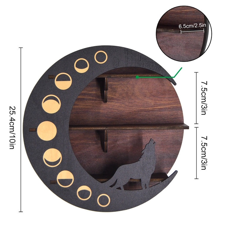 Vintage Moon Basswood Organizer Rack 1 Pc|Home Storage & Organization