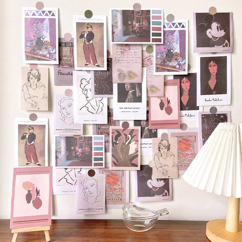 Vintage Style Oil Painting Landscape Paper Wall Decal | Home Decor