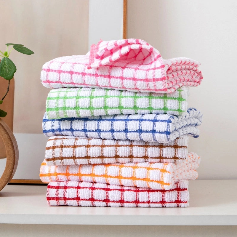 Classic Minimalist Cotton Towels with Lattice Pattern|Home Textiles & Towels
