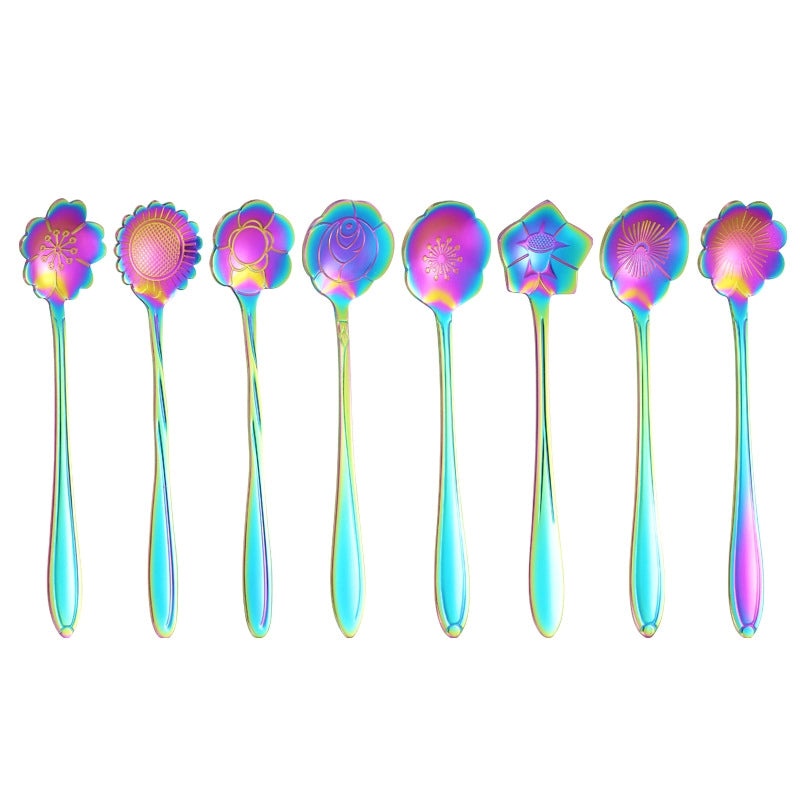 Elegant Floral Stainless Steel Spoon | Kitchen Utensils