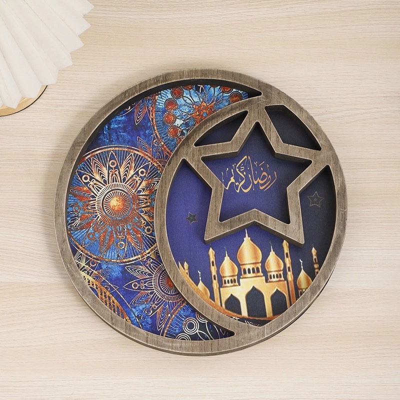 Vintage Star and Moon Wooden Ornament | Home Decor Accessories