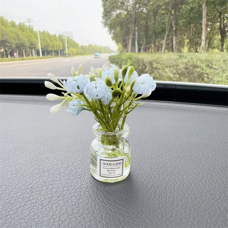 Elegant Minimalist Flower Glass Ornaments for Women|Home Decor Accessories