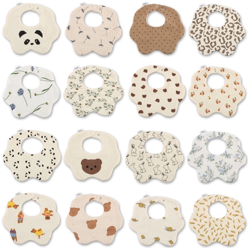 Adorable Animal Cherry Blossom Cotton Baby Burp Cloths Soft Infant Accessories|Baby Essentials