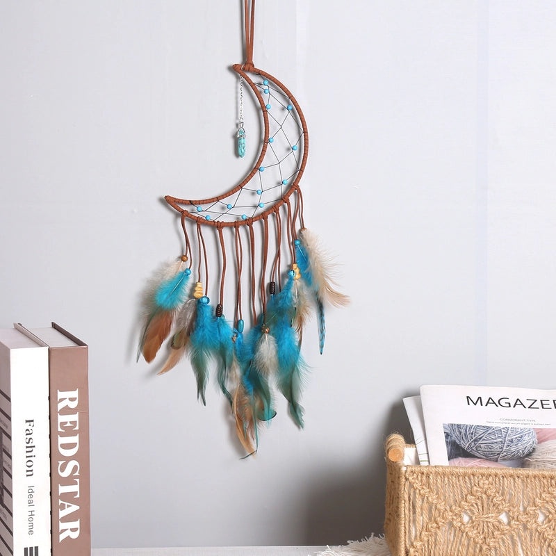 Minimalist Star Moon Feather Dreamcatcher Wall Hanging Decor|Home Decor & Wall Art