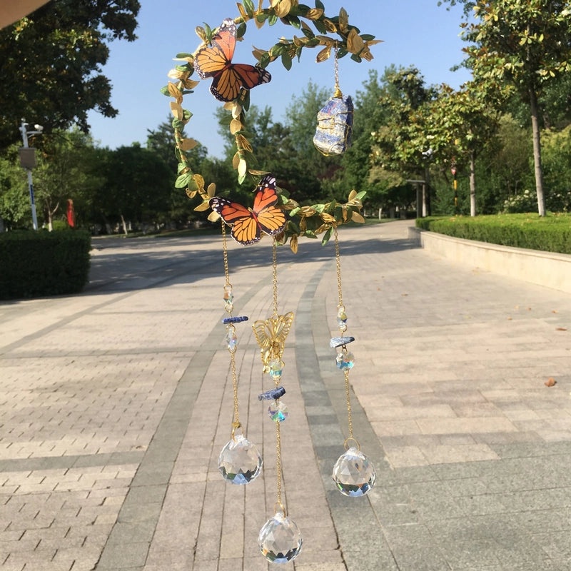 Moonlit Pastoral Crystal Wind Chime | Outdoor Decor