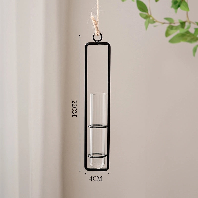 Nordic Glass Vase Pendant Light Green Plant Holder Wall Hanging Hydroponic Decoration|Home Decor & Lighting