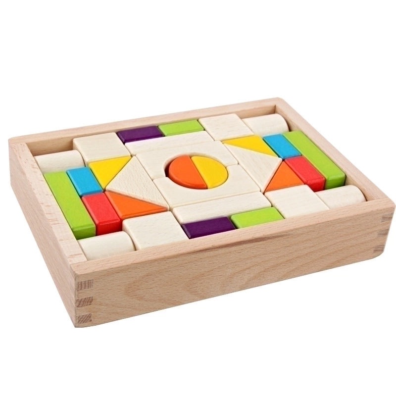 Colorful Wooden Building Blocks for Babies 0-2 Years|Baby Toys & Early Learning Blocks