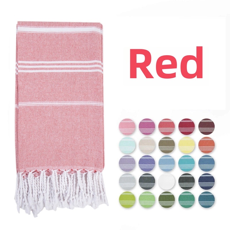 Customizable Turkey Beach Towel with Tassel Ears Striped Quick-Dry Bath Towel Embroidered | Beach Towels & Bath Linens