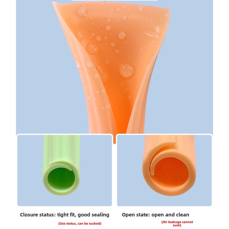 Haoqingxi Folding Silicone Straws Reusable Food Grade Easy to Clean Portable Straw Set|Kitchen & Dining
