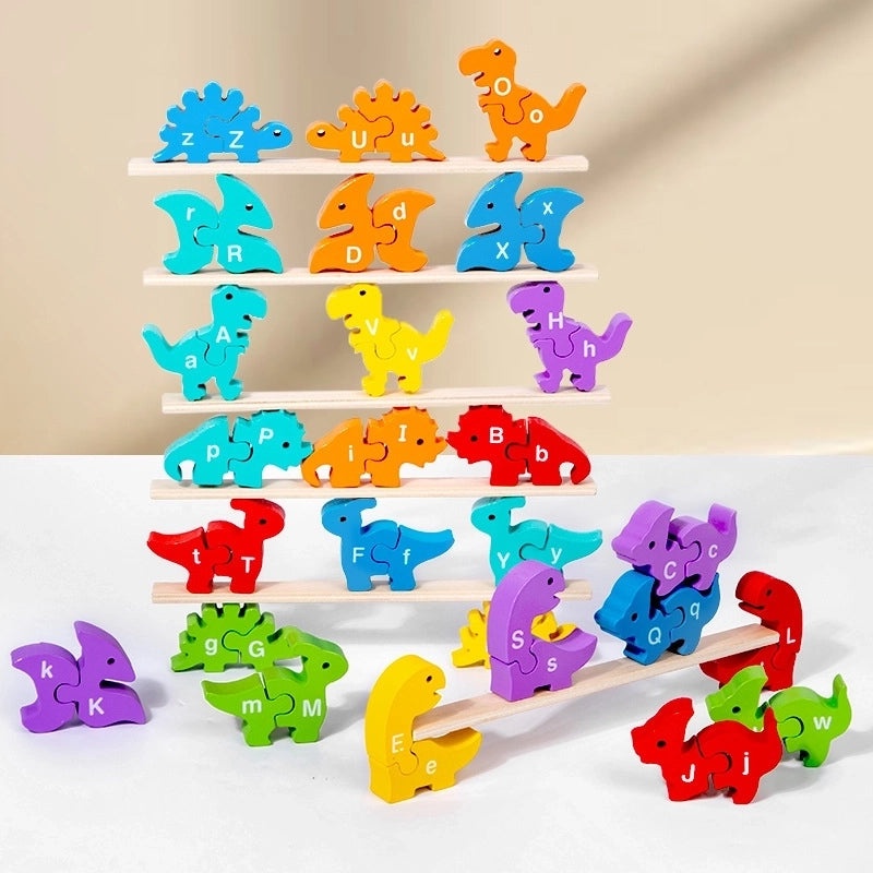 Educational Wooden Dinosaur Building Blocks for Toddlers 3-6 Years|Educational Toys