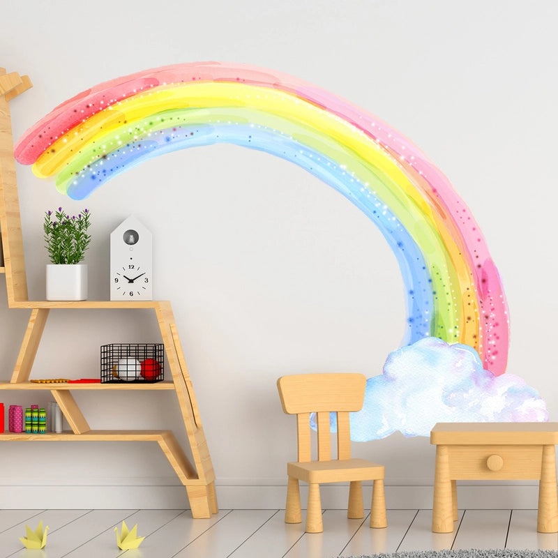 Colorful Rainbow Cloud PVC Wall Decal for Home Decor | Wall Stickers & Murals