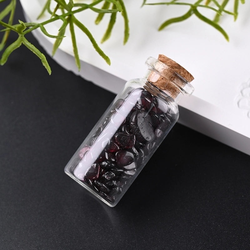Handmade Elegant Minimalist Wishing Bottle with Natural Stones | Home Decor & Accessories