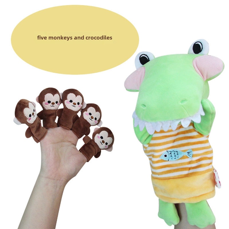 动物手指玩偶床故事|婴幼儿童教育玩具